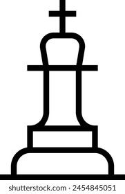 chesspiece icon. Thin linear style design isolated on white background
