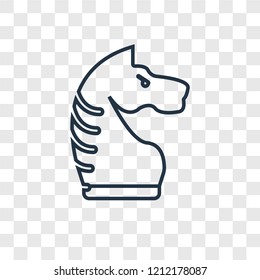 Chessplayer concept vector linear icon isolated on transparent background, Chessplayer concept transparency concept in outline style