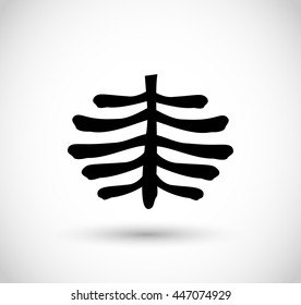 Chest bones - cage icon vector 