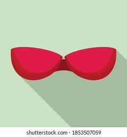 Icono del sujetador del pecho. Ilustración plana del icono del vector del sostén del pecho para el diseño web