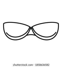 Chest bra icon. Outline chest bra vector icon for web design isolated on white background