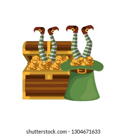 chest with coins isolated icon