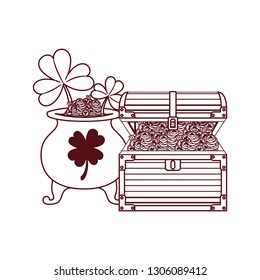 chest with coins isolated icon
