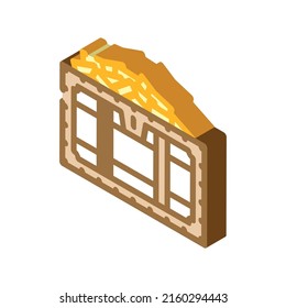 chest with coins isometric icon vector. chest with coins sign. isolated symbol illustration
