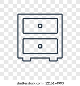 Chest concept vector linear icon isolated on transparent background, Chest concept transparency concept in outline style