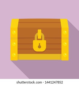 Chest dower icon. Flat illustration of chest dower vector icon for web design