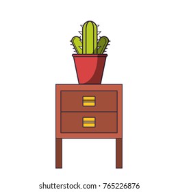 Chest of Drawers  with cactus icon