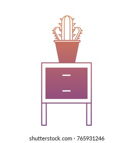 Chest of Drawers  with cactus icon