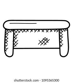
Chest of drawers doodle vector icon design
