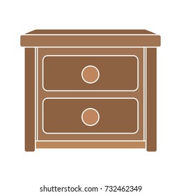 chest of drawers flat icon