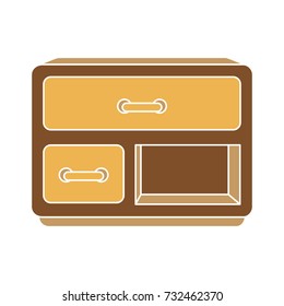 chest of drawers flat icon