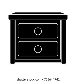 chest of drawers flat icon