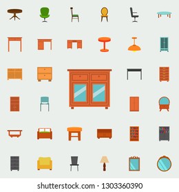 chest of drawers flat icon. Furniture icons universal set for web and mobile