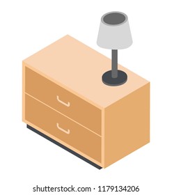 
Chest of drawers flat vector icon design
