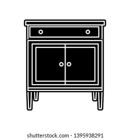 Chest of drawers  icon. Element of household for mobile concept and web apps icon. Glyph, flat icon for website design and development, app development