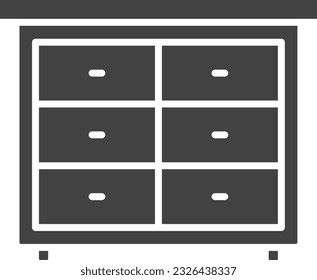 Chest of Drawers Icon image. Suitable for mobile application.
