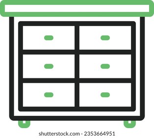 Chest of Drawers Icon image. Suitable for mobile application.