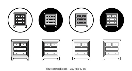 Chest of drawers icon Simple thin outline