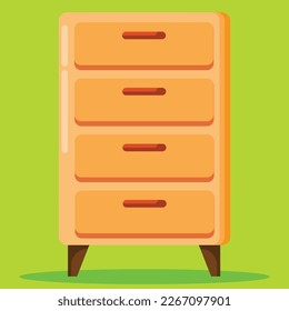 Chest of drawers icon. Subtable to place on office, etc.