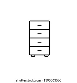 Chest of drawers. Icon Vector