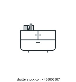 Chest of drawers icon, Vector