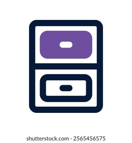 chest of drawers icon. vector dual tone icon for your website, mobile, presentation, and logo design.