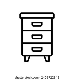 chest of drawers icon. vector line icon for your website, mobile, presentation, and logo design.