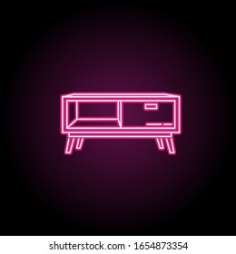 Chest of drawers neon icon. Simple thin line, outline vector of household icons for ui and ux, website or mobile application