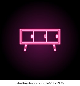 Chest of drawers neon icon. Simple thin line, outline vector of household icons for ui and ux, website or mobile application