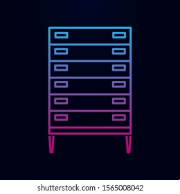 Chest of drawers nolan icon. Simple thin line, outline vector of household icons for ui and ux, website or mobile application