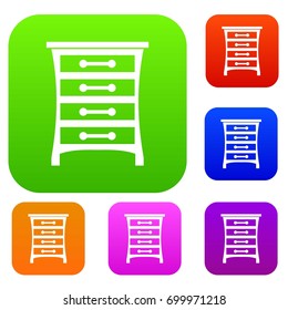 Chest of drawers in simple style isolated on white background vector illustration