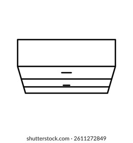 chest of drawers top view line icon vector. chest of drawers top view sign. isolated contour symbol black illustration