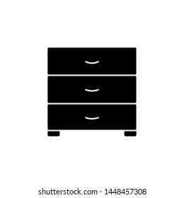 Chest of drawers. Vector icon