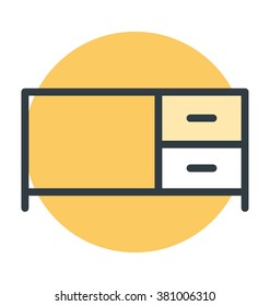 Chest of Drawers Vector Icon