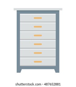 
Chest of Drawers Vector Icon 
