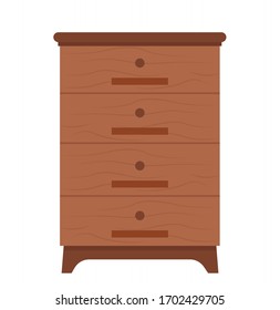 Chest of drawers vector, isolated container with shelves to put things, organization of home, furniture made of wood, cabinet commode for house decor. Tools for apiary
