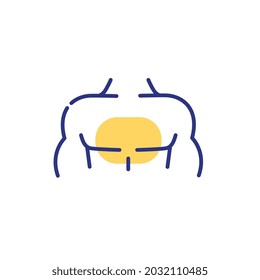 Kursfarbsymbol für Brustübungen für Business-Website, -Apps und viele mehr