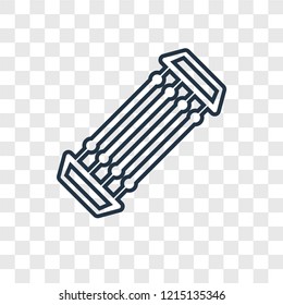 Chest expander concept vector linear icon isolated on transparent background, Chest expander concept transparency concept in outline style