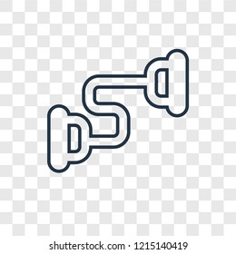 Chest expander concept vector linear icon isolated on transparent background, Chest expander concept transparency concept in outline style