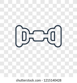 Chest expander concept vector linear icon isolated on transparent background, Chest expander concept transparency concept in outline style