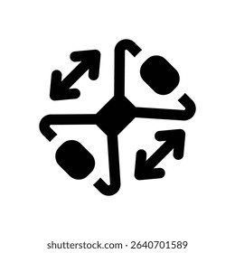 chest expander glyph icon. Strong and solid vector icon for websites, mobile interfaces, presentations, and visual branding. High quality and easy to edit.