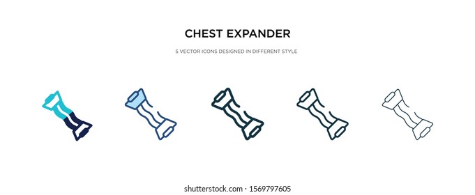 chest expander icon in different style vector illustration. two colored and black chest expander vector icons designed in filled, outline, line and stroke style can be used for web, mobile, ui