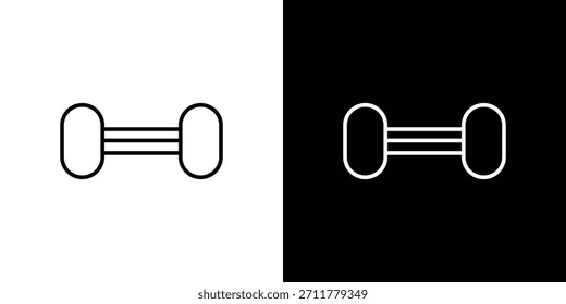 Esquema del icono del expansor de pecho. Vector aislado pictograma para el Web