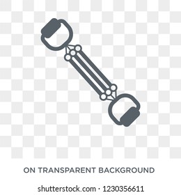 Chest expander icon. Trendy flat vector Chest expander icon on transparent background from Gym and fitness collection. 