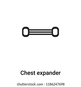 Chest expander icon vector isolated on white background, logo concept of Chest expander sign on transparent background, filled black symbol