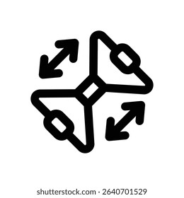 chest expander line icon. Clean and minimalist vector icon for websites, mobile apps, presentations, and logos. Fully scalable and customizable for any project.