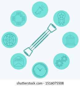 Chest expander vector icon sign symbol