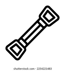 Diseño de iconos de línea del vector del expansor del pecho