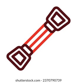 Chest Expander Vector Thick Line Two Color Icons For Personal And Commercial Use.
