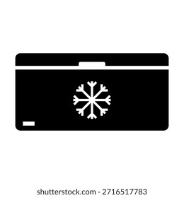 Chest freezer silhouette icon. Vector.